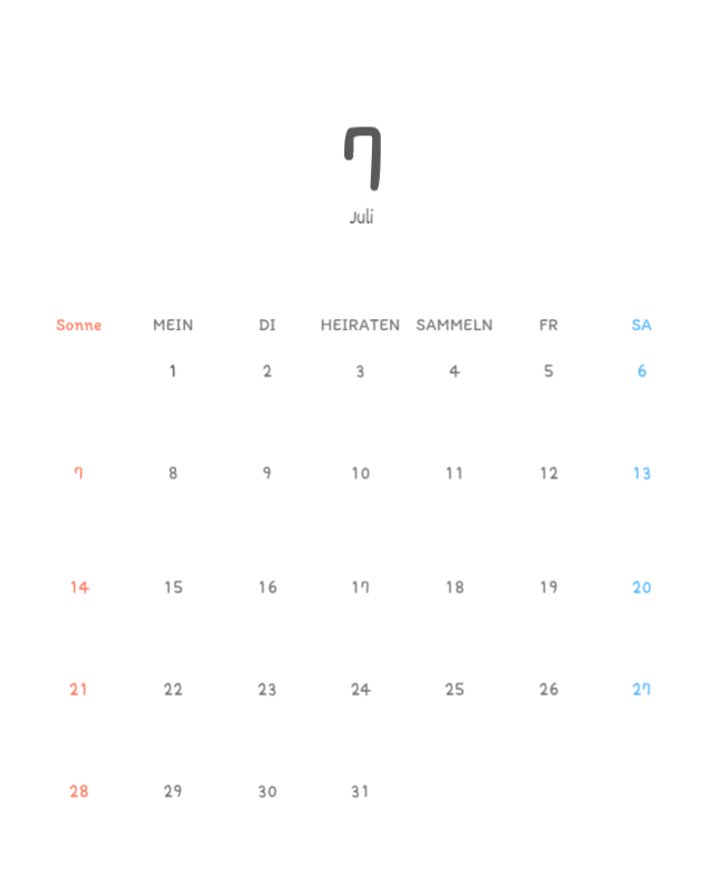 Niedliche Kalender mit knuffigen Illustrationen