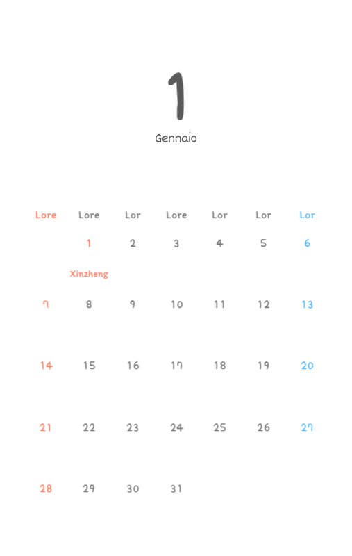 Simpatici calendari con illustrazioni di peluche