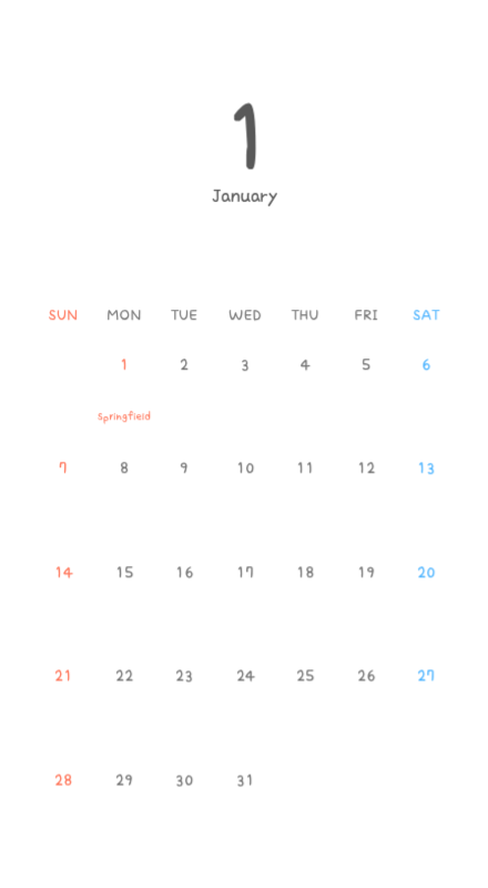 Cute calendars with cozy illustrations