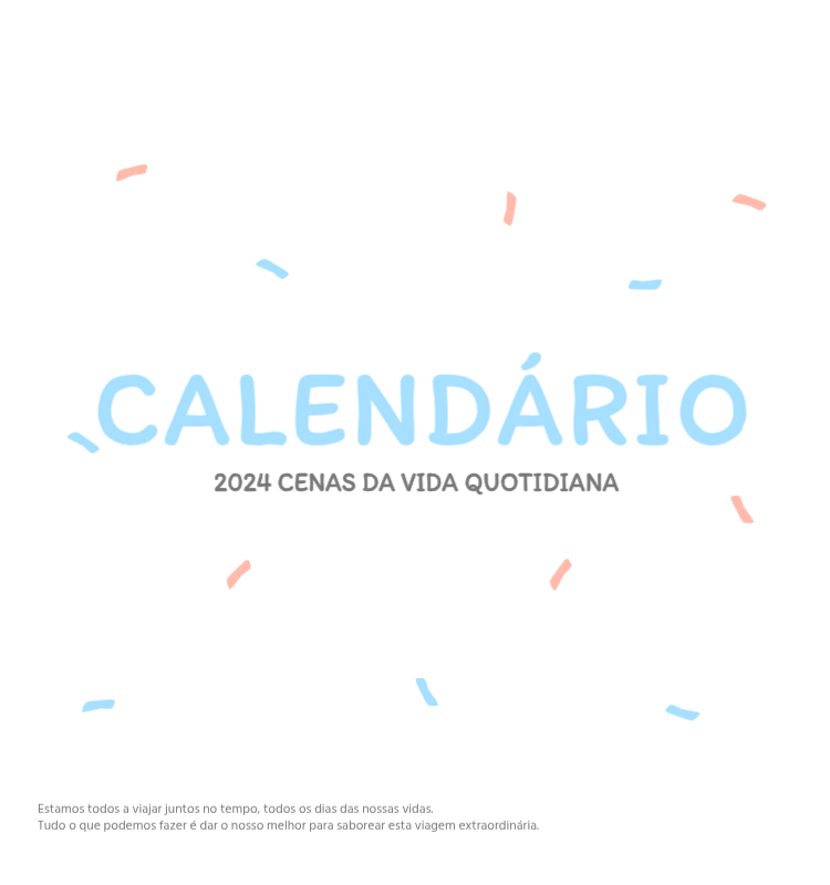 Calendários com ilustrações fofas