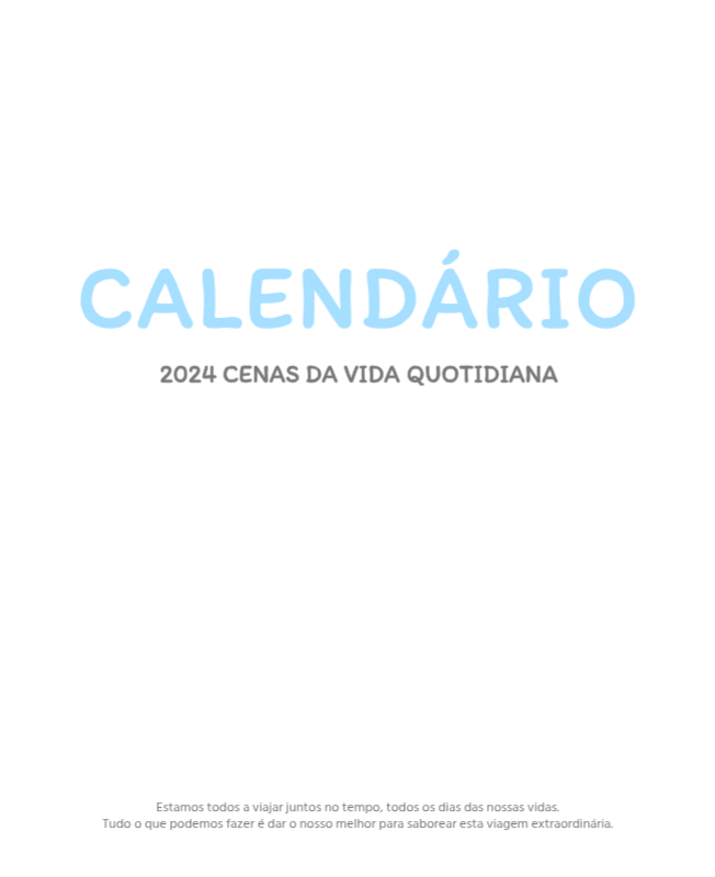 Calendários com ilustrações fofas