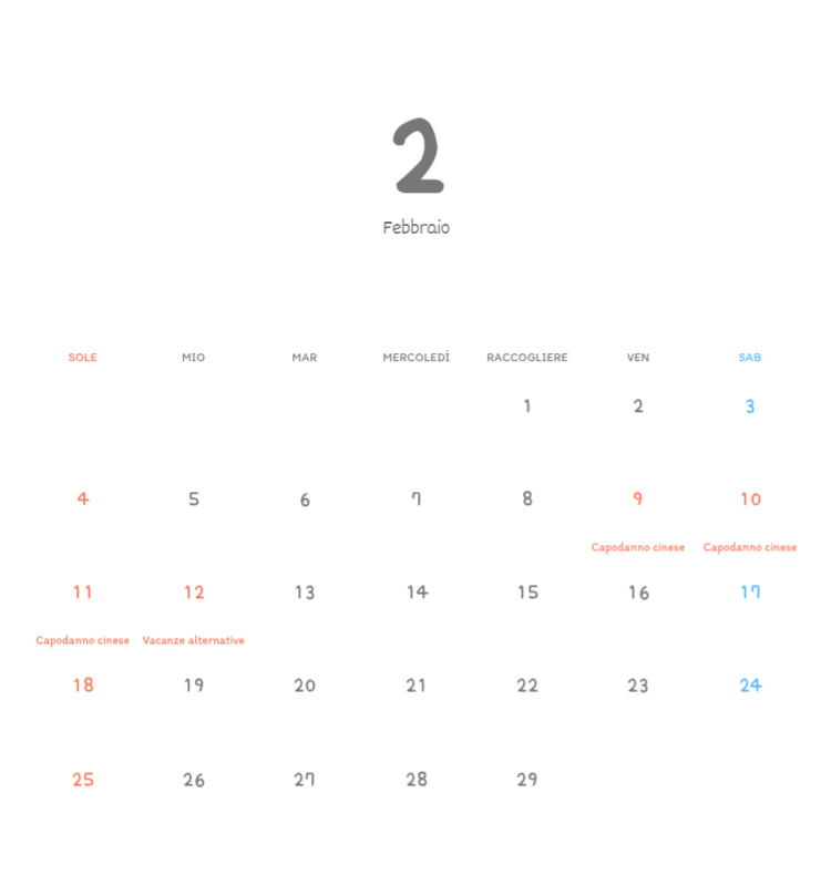 Simpatici calendari con illustrazioni di peluche
