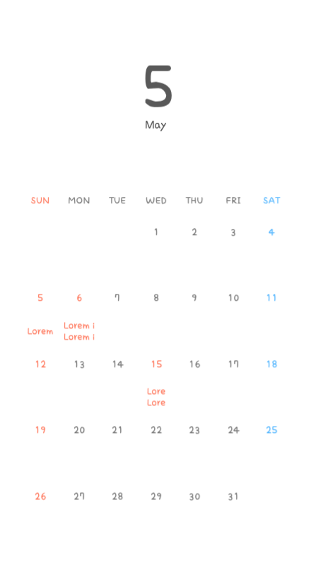 Cute calendars with cozy illustrations