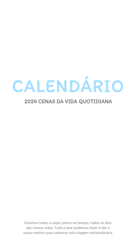 Calendários com ilustrações fofas