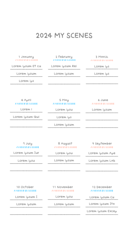 Cute calendars with cozy illustrations