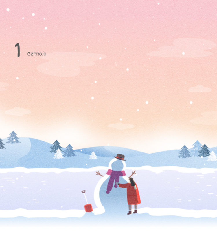 Simpatici calendari con illustrazioni di peluche