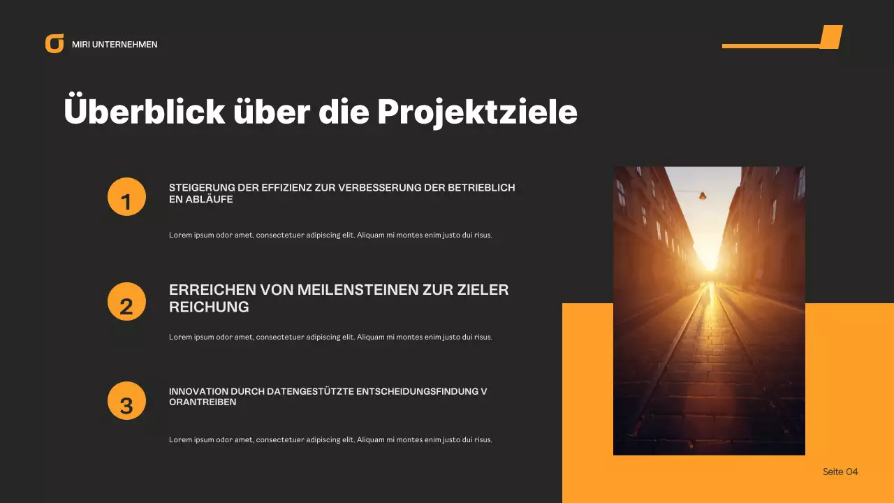 orange modern business report