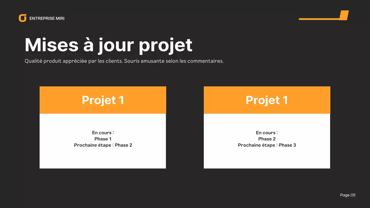rapport d'activité moderne orange