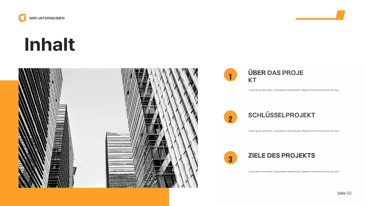 orange modern business report