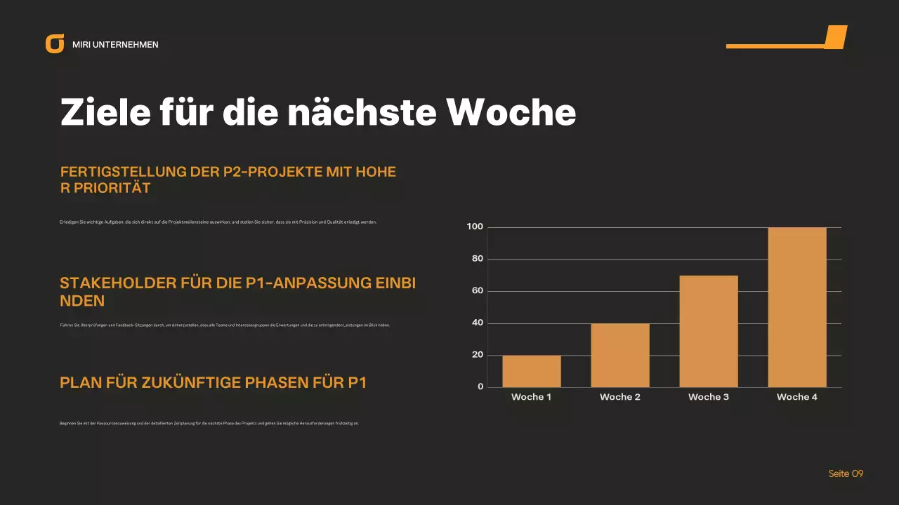 orange modern business report