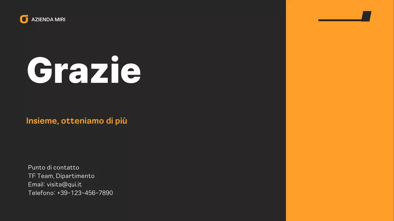 relazione d'impresa moderna arancione