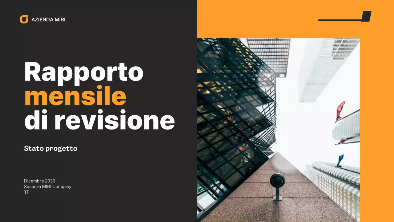 relazione d'impresa moderna arancione