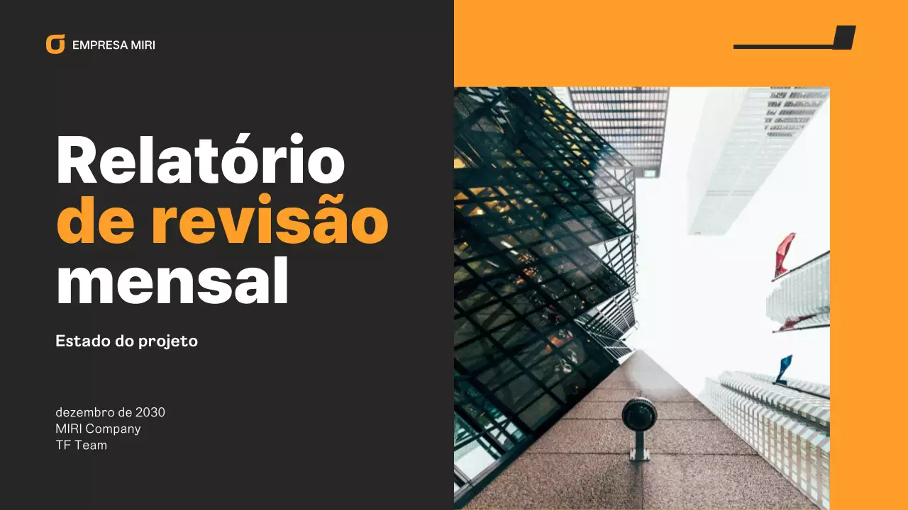 relatório de negócios da orange modern