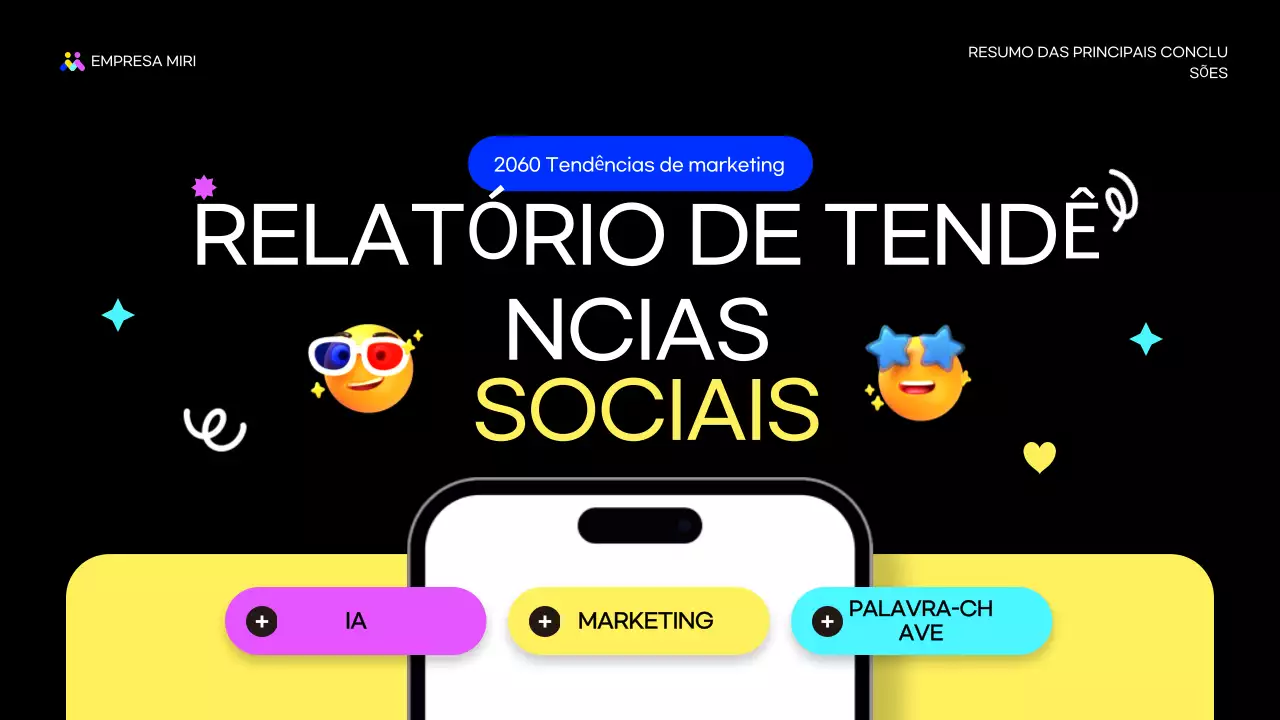 relatório de marketing black modern