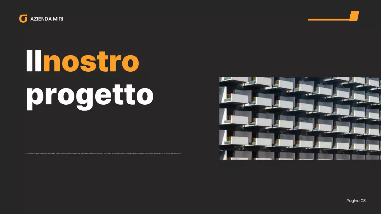 relazione d'impresa moderna arancione