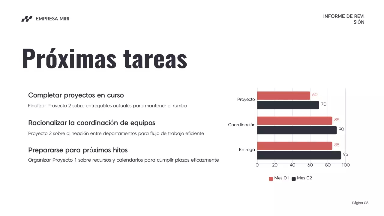 red modern business report