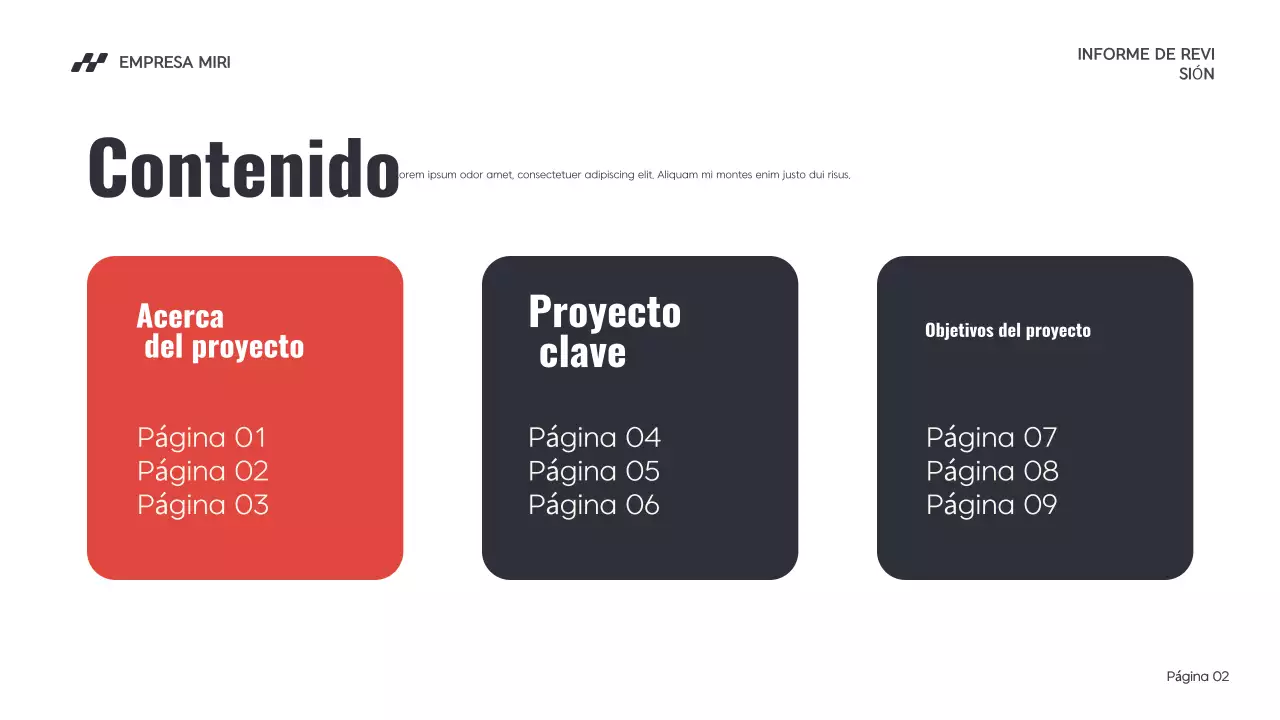 red modern business report