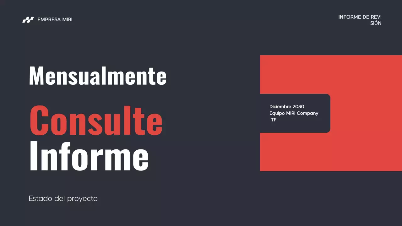 red modern business report