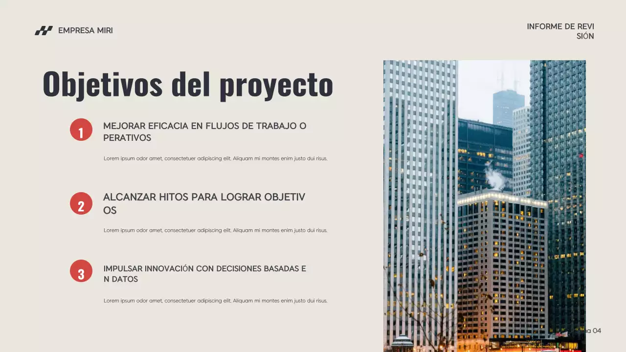 red modern business report