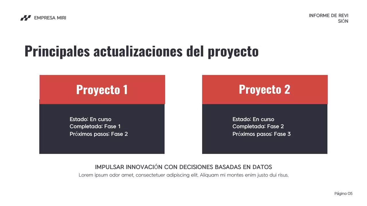 red modern business report