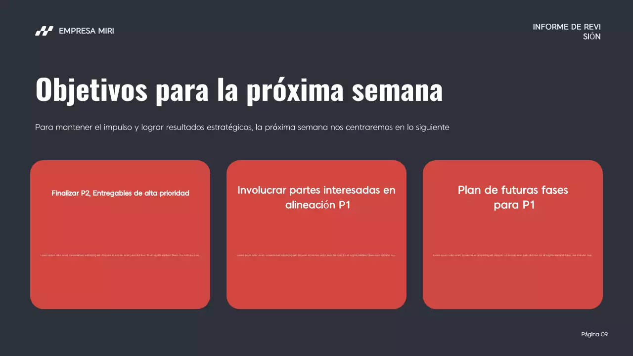 red modern business report