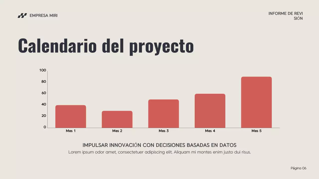 red modern business report