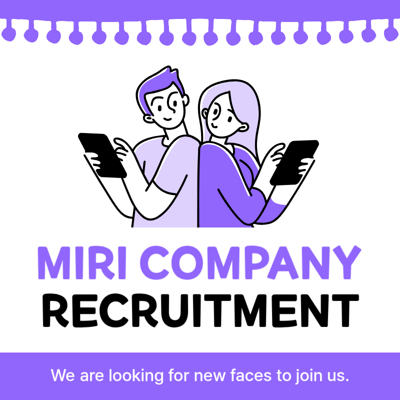 퍼플 모던 리크루트먼트 광고 인스타그램 캐러셀