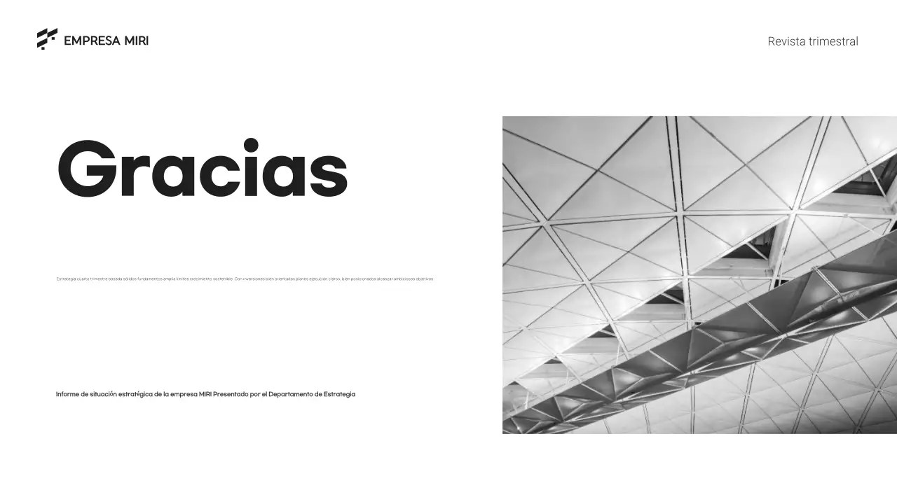 informe empresarial black geometric