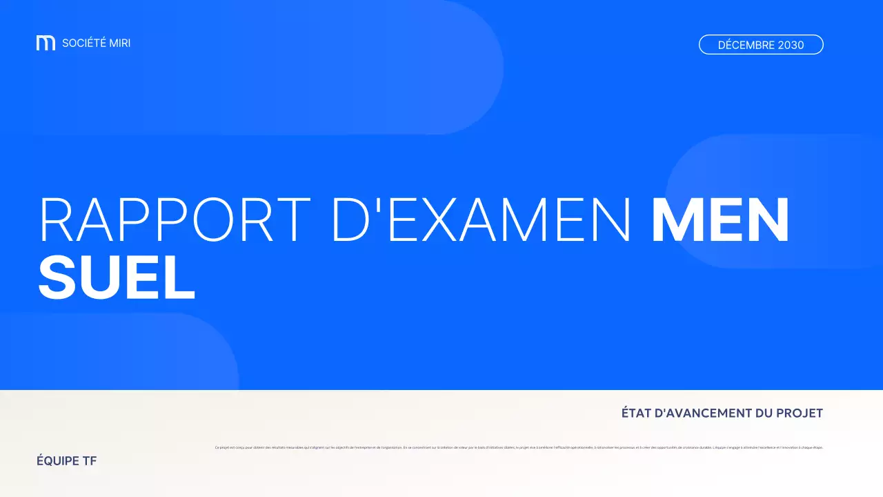 blue modern business report