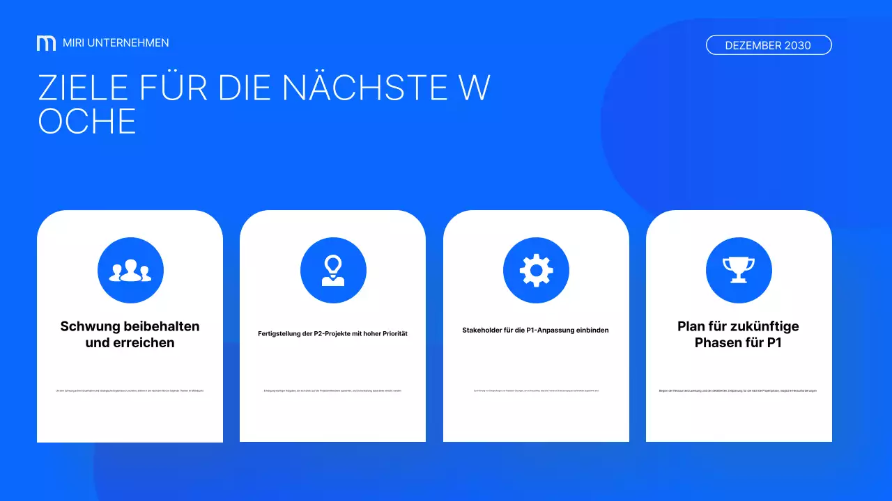 blue modern business report