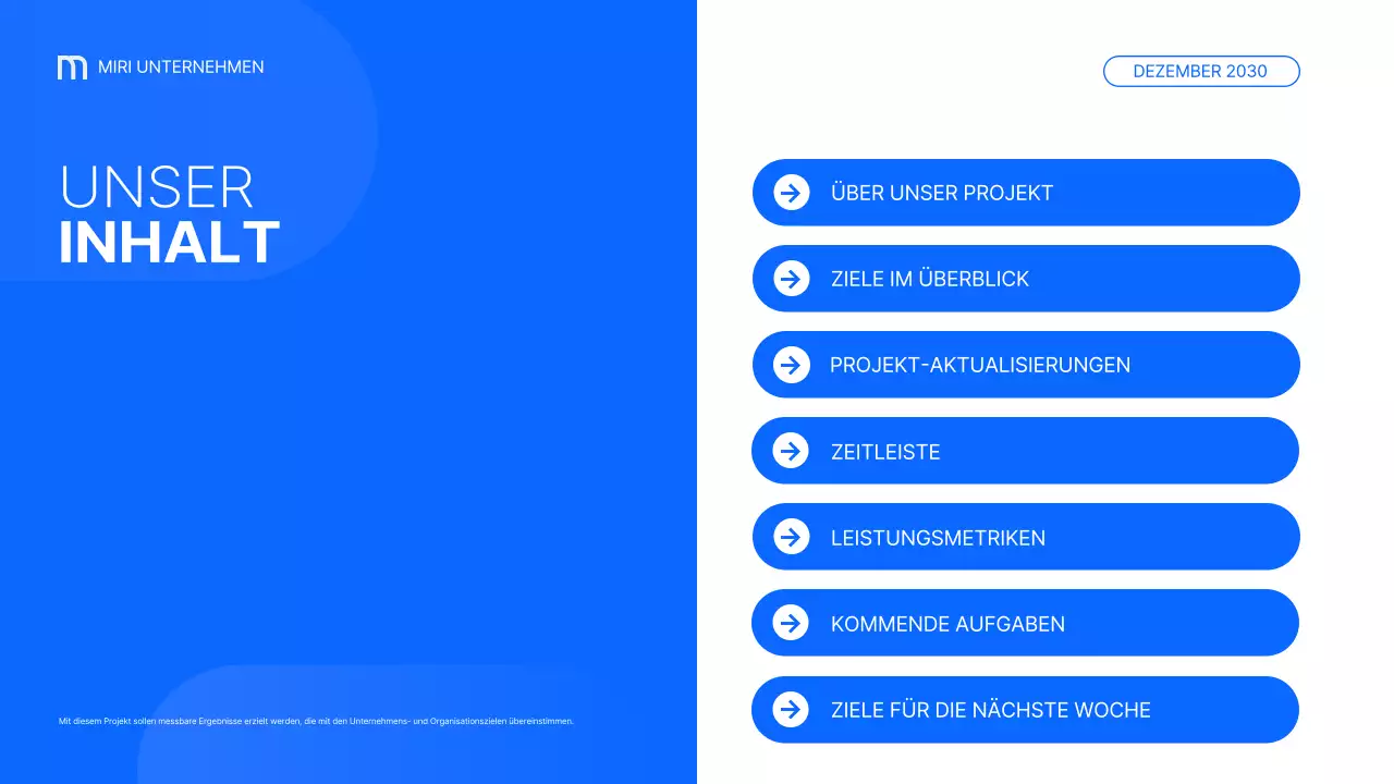 blue modern business report