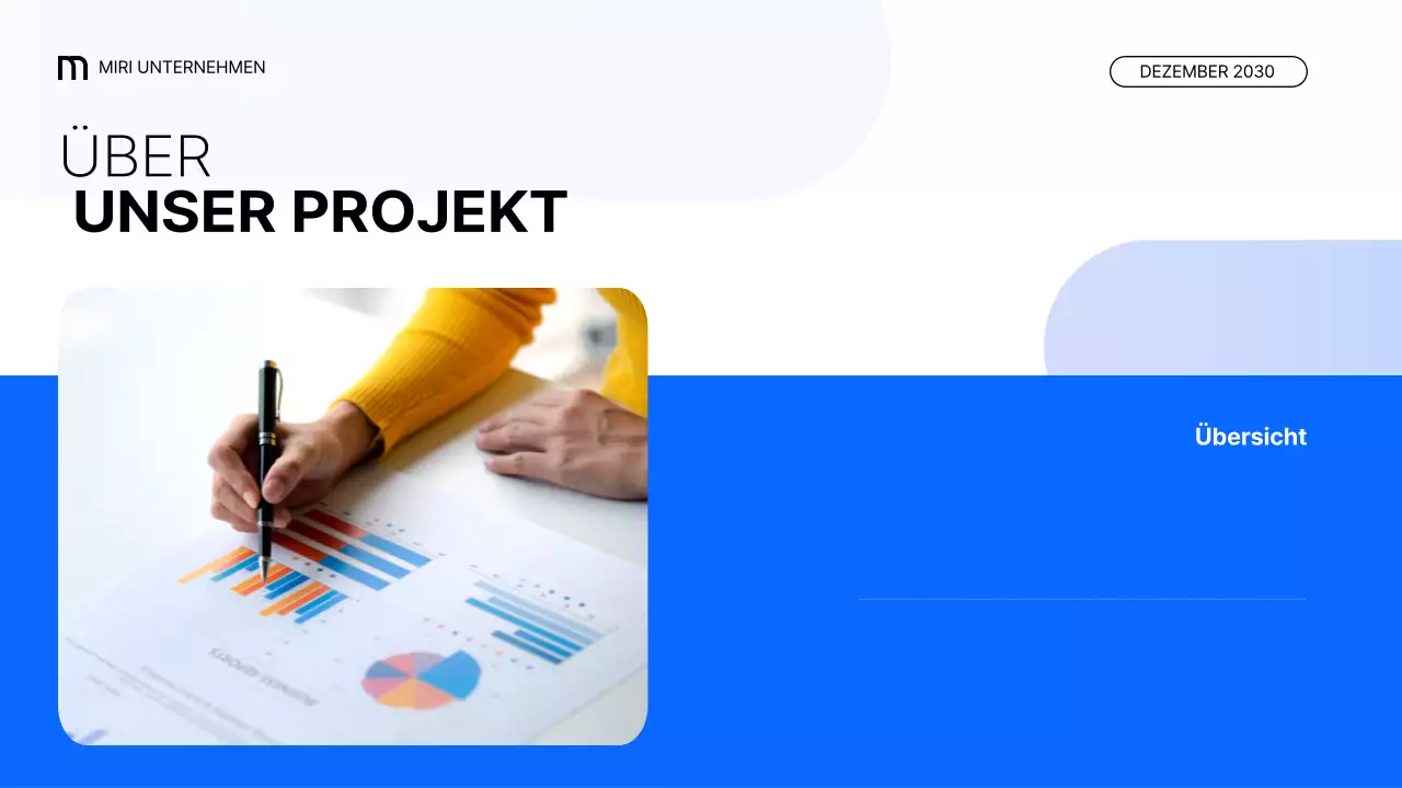 blue modern business report