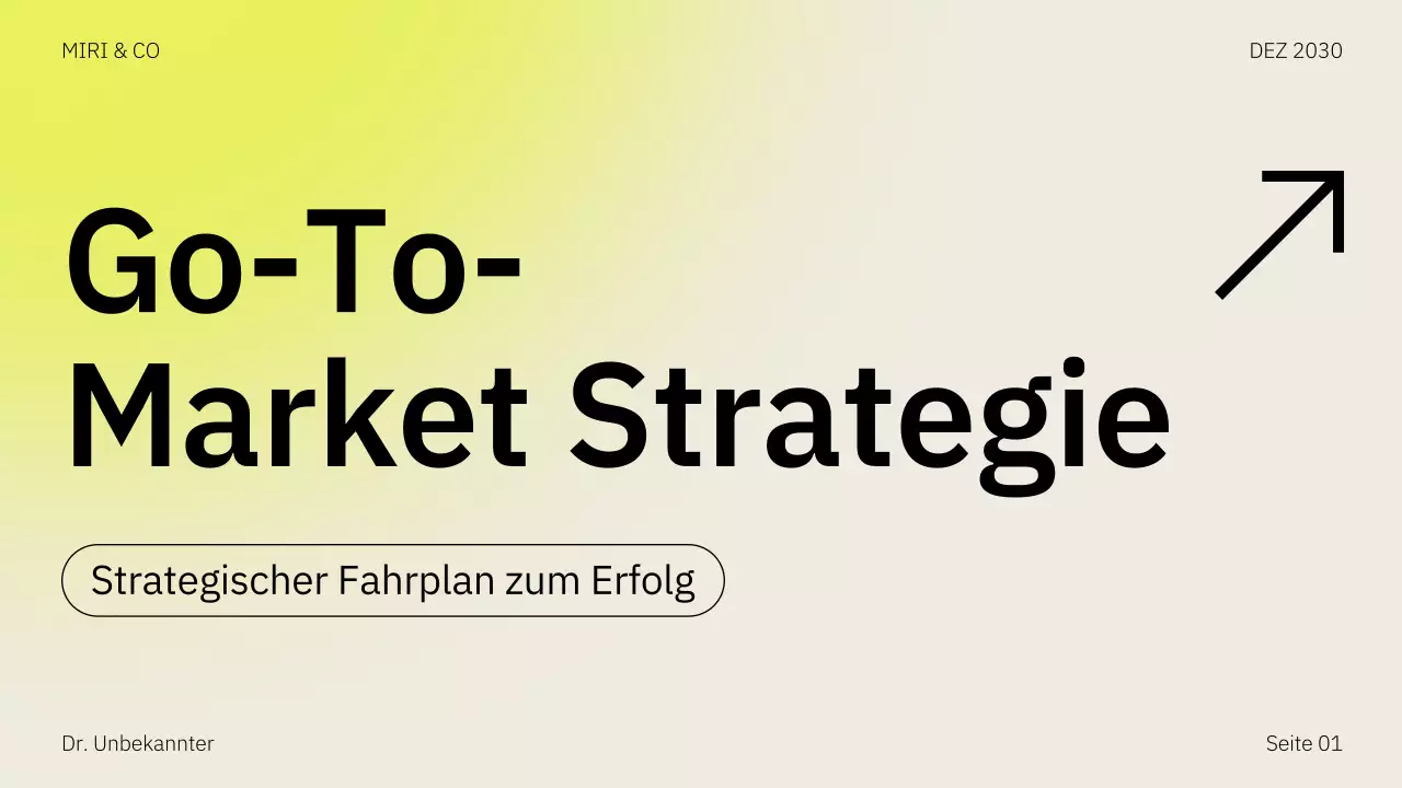 Beige Gelbe Markteinführungsstrategie Businessplan Präsentation