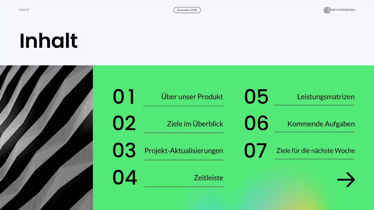 blue modern Monatsbericht Präsentation