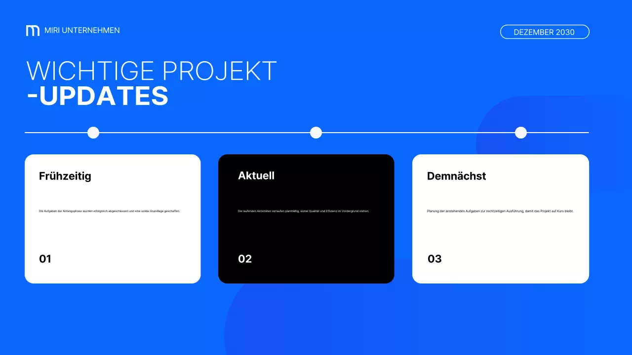 blue modern business report