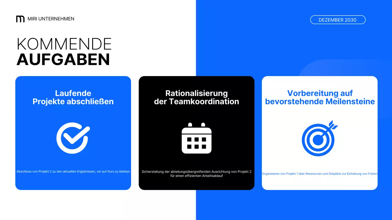 blue modern business report