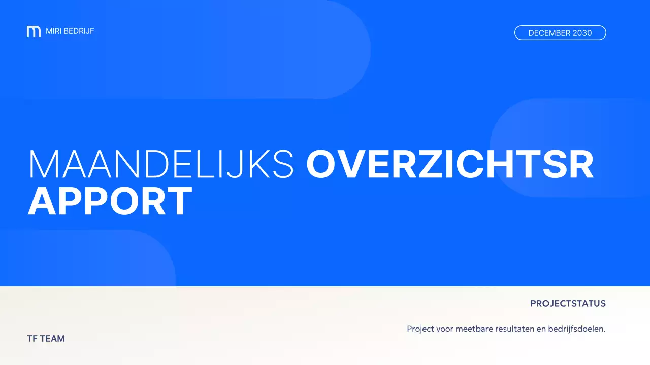 blauw modern zakelijk verslag