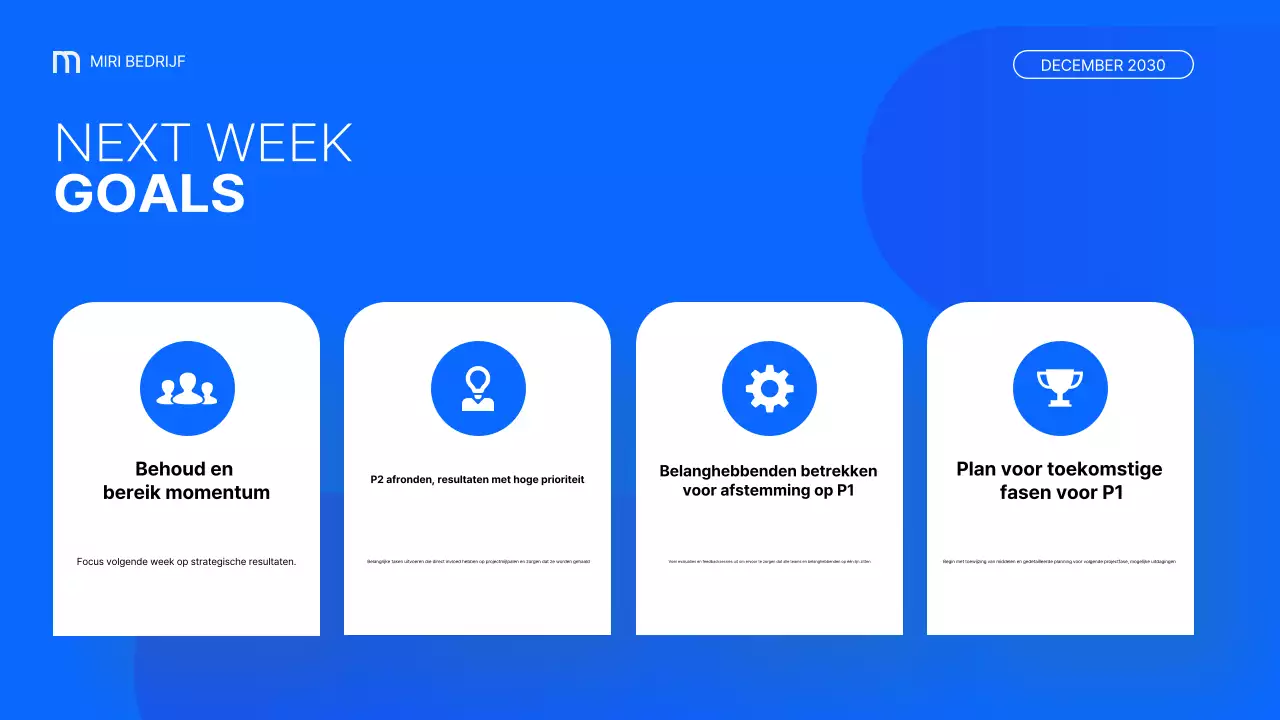 blauw modern zakelijk verslag