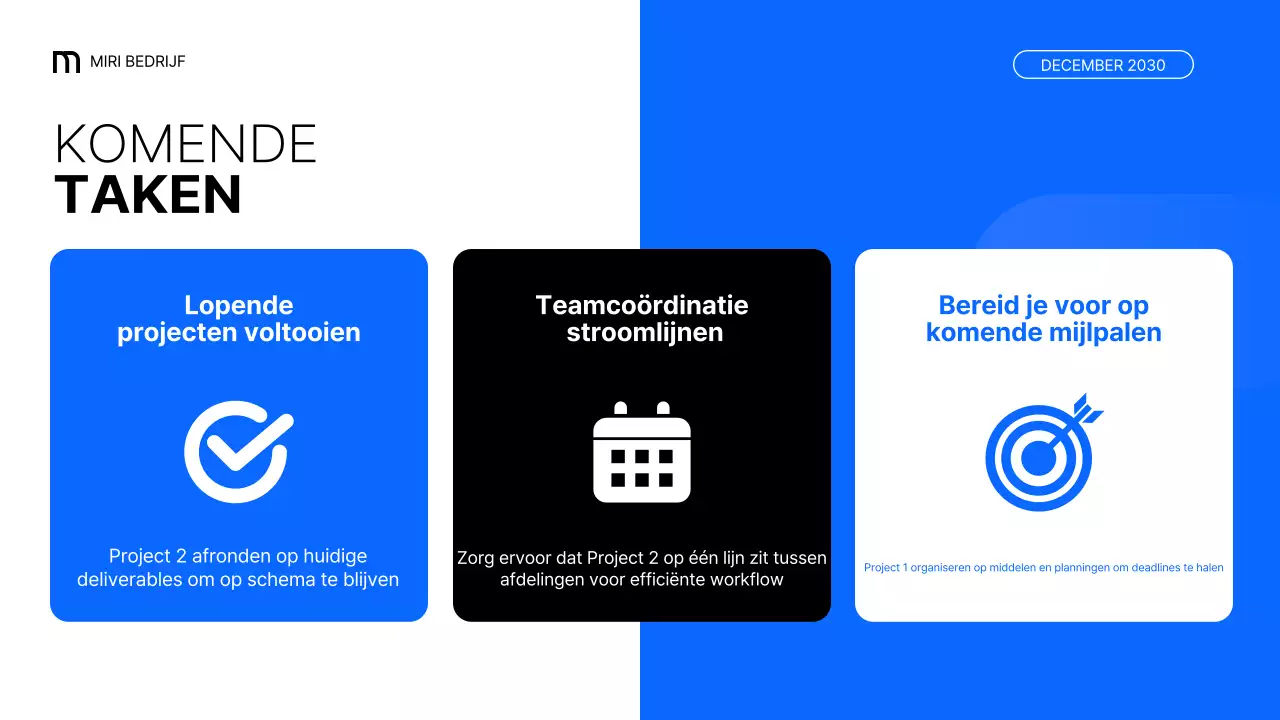 blauw modern zakelijk verslag