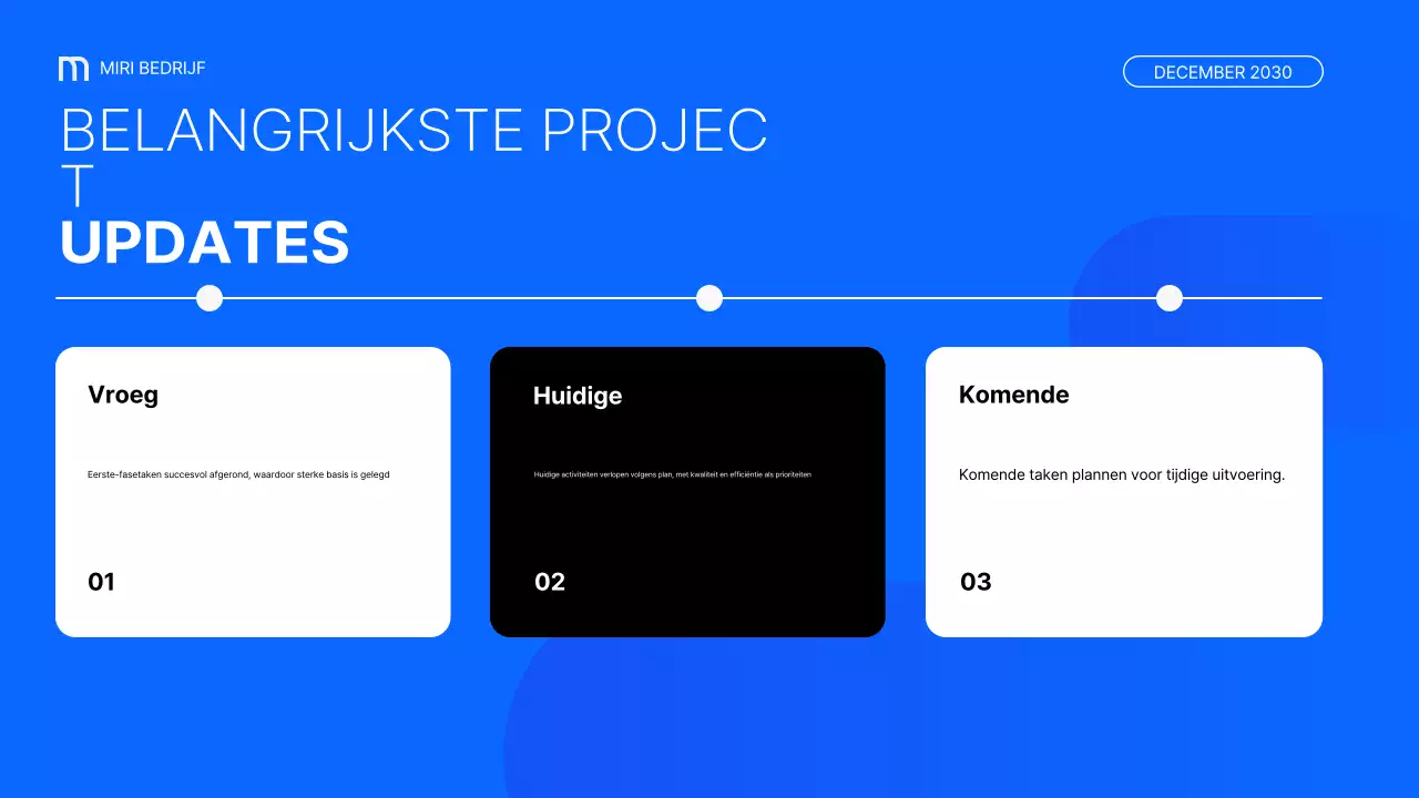 blauw modern zakelijk verslag