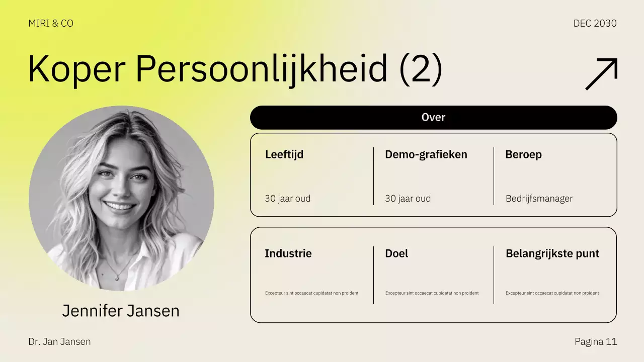 Beige Geel Marktstrategie Presentatie Ondernemingsplan