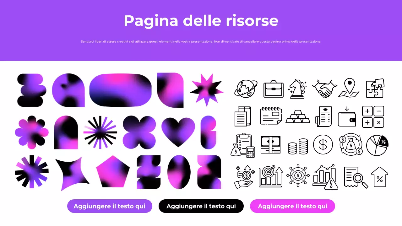 viola rosa gradiente moderna relazione trimestrale d'affari presentazione