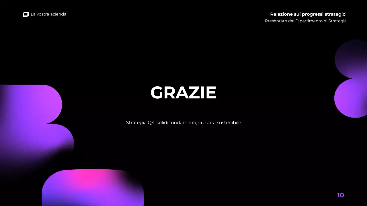 viola rosa gradiente moderna relazione trimestrale d'affari presentazione