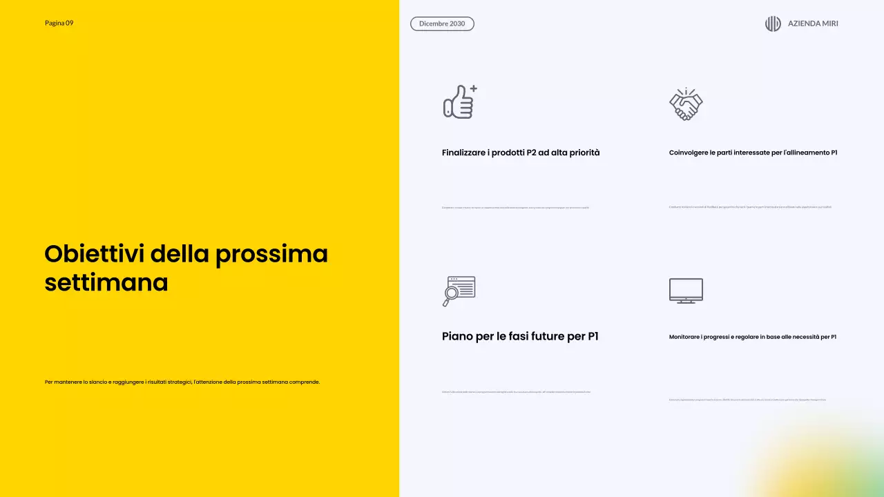 presentazione del rapporto di revisione mensile blue modern