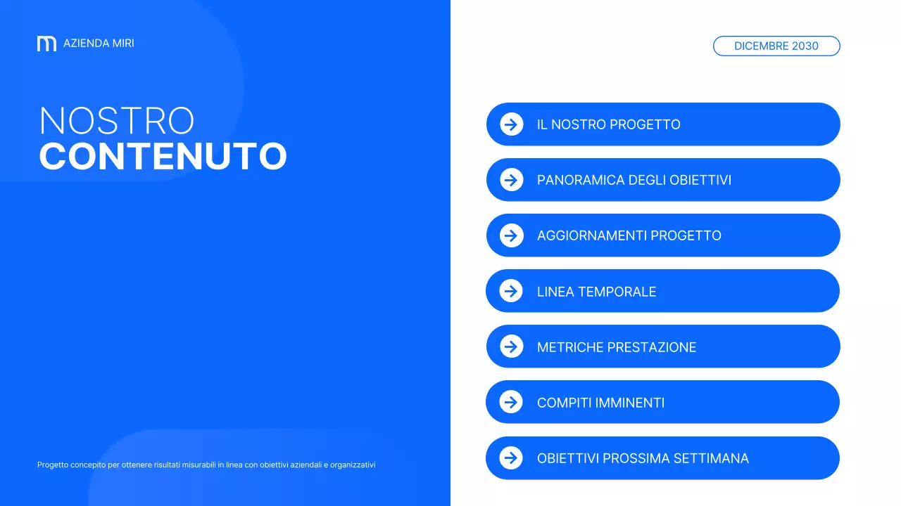 relazione aziendale moderna blu