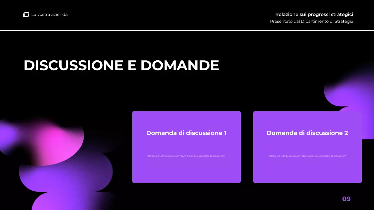 viola rosa gradiente moderna relazione trimestrale d'affari presentazione