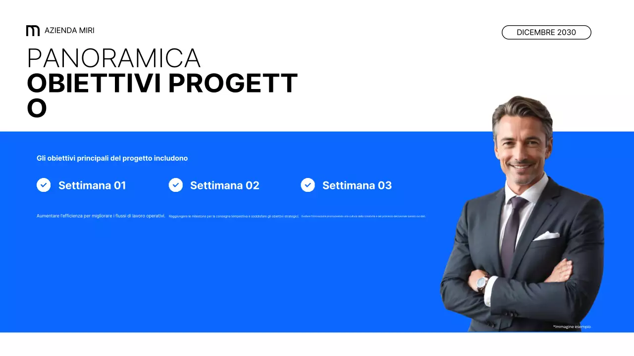 relazione aziendale moderna blu