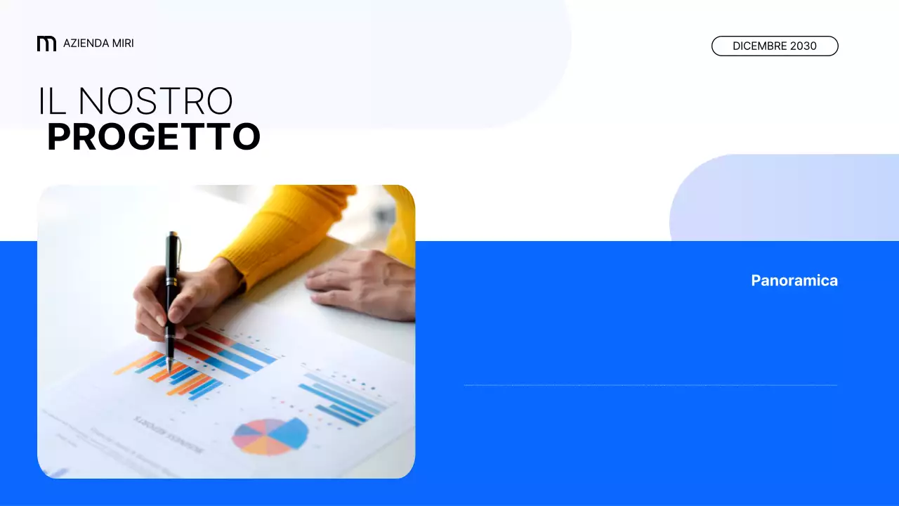 relazione aziendale moderna blu