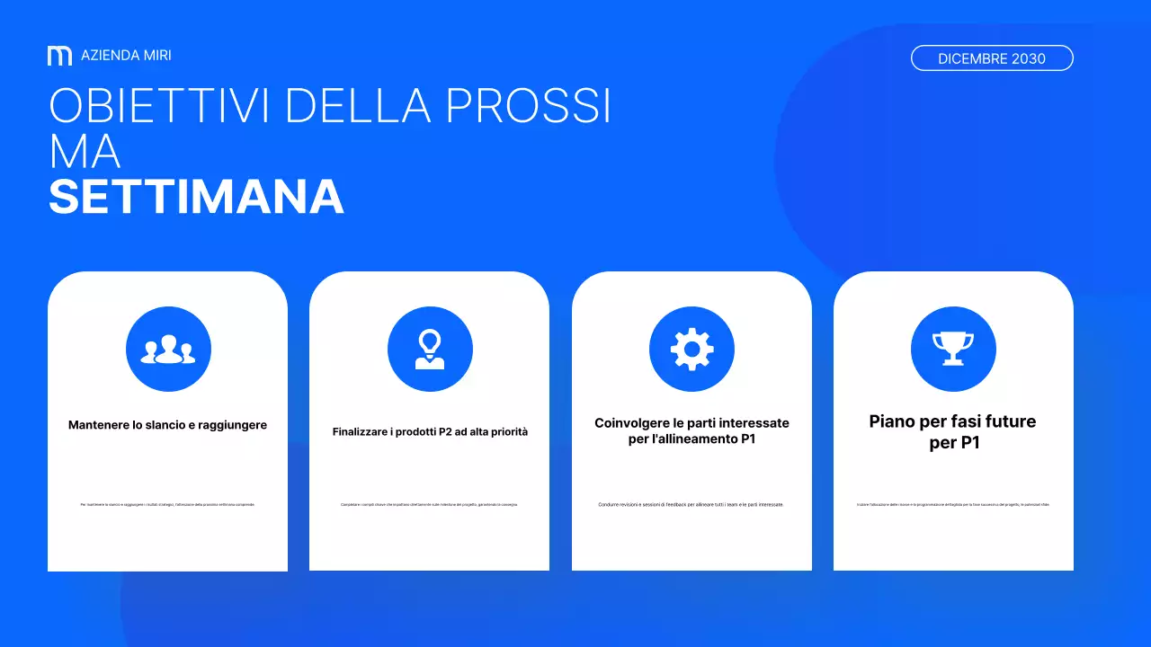 relazione aziendale moderna blu