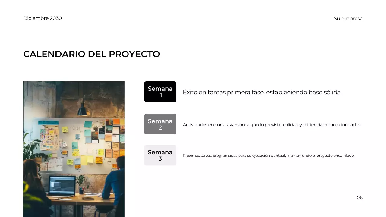 informe empresarial minimalista gris